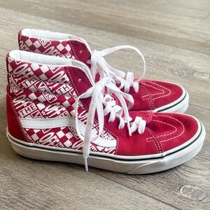 Vans SK8-Hi Red Suede & Canvas Logo High Top Skater Sneakers Men’s 6.5 Women’s 8